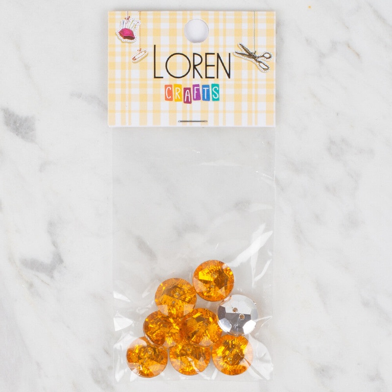 Loren Crafts 8 Pack Shiny Button – 223