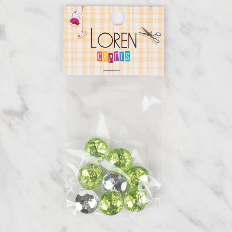 Loren Crafts 8 Pack Shiny Button – 229