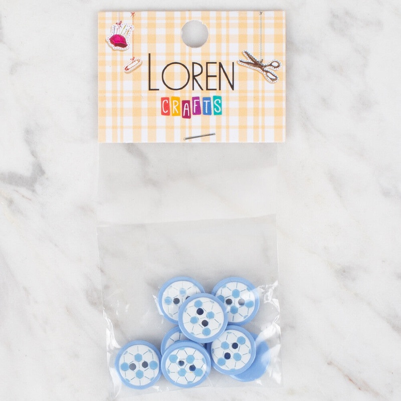 Loren Crafts 8 Pack Soccer Ball Button – 413