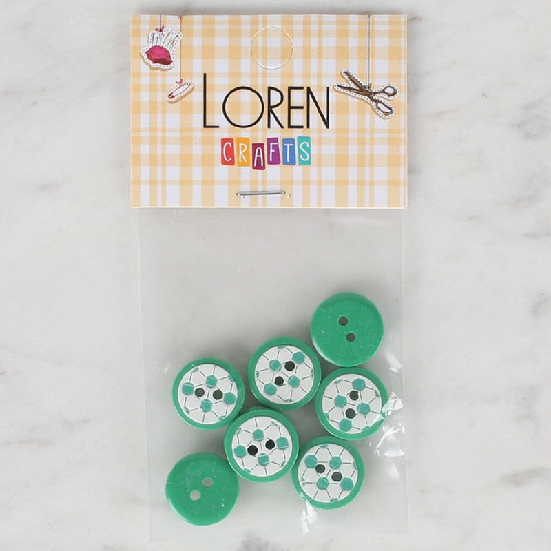 Loren Crafts 8 Pack Soccer Ball Button – 415