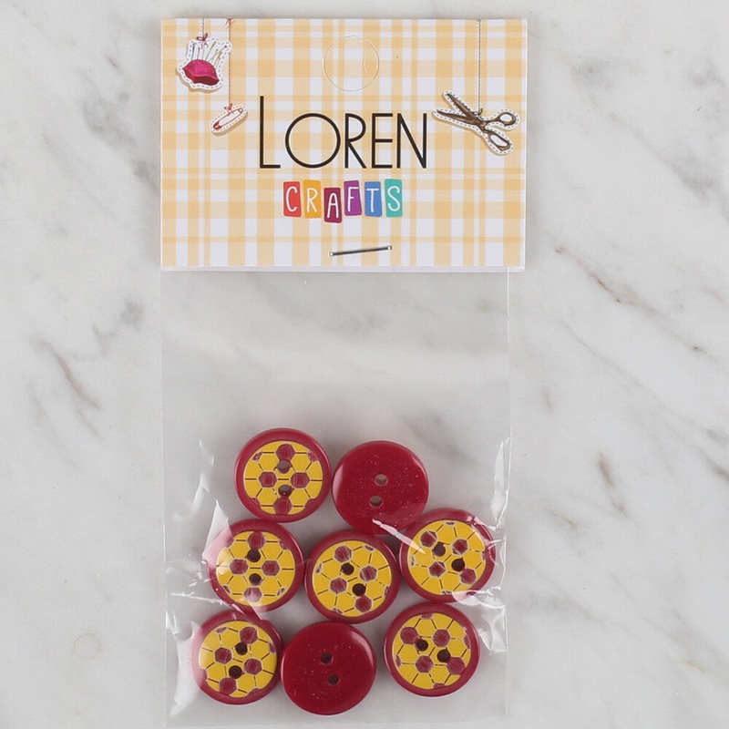 Loren Crafts 8 Pack Soccer Ball Button – 417