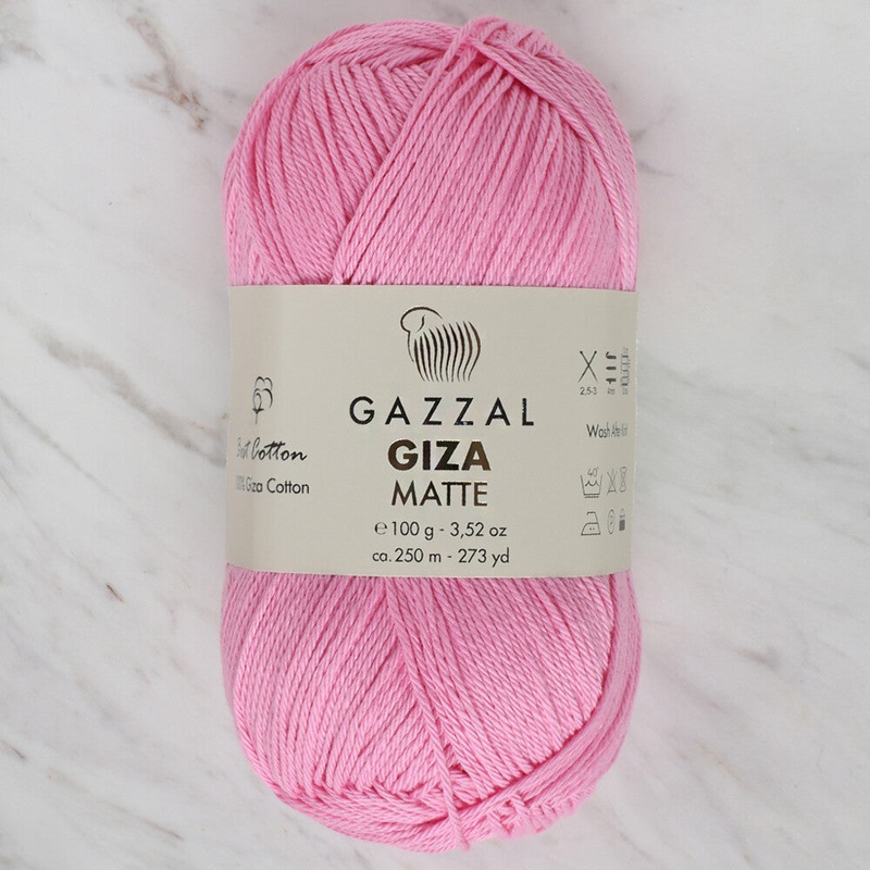 Gazzal Giza Matte Yarn, Baby Pink – 5592
