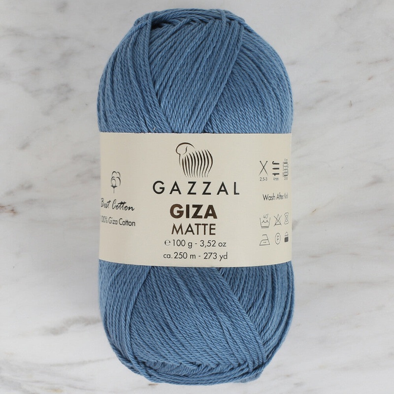 Gazzal Giza Matte Yarn, Blue – 5579
