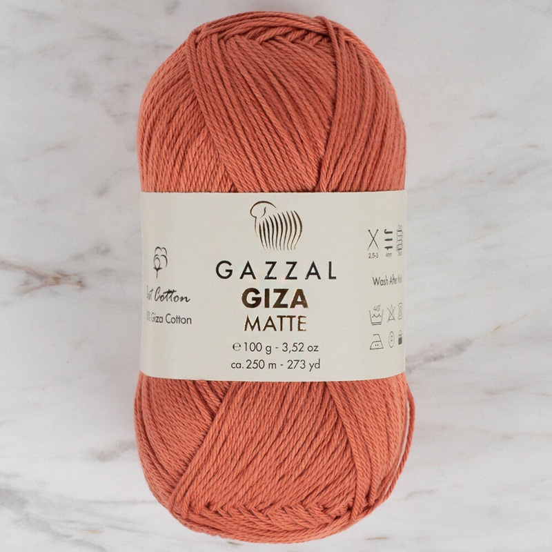 Gazzal Giza Matte Yarn, Brick – 5590