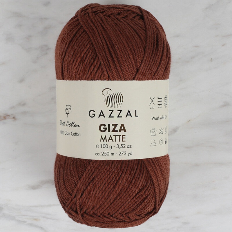 Gazzal Giza Matte Yarn, Brown – 5585