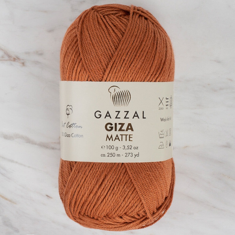 Gazzal Giza Matte Yarn, Cinnamon – 5584