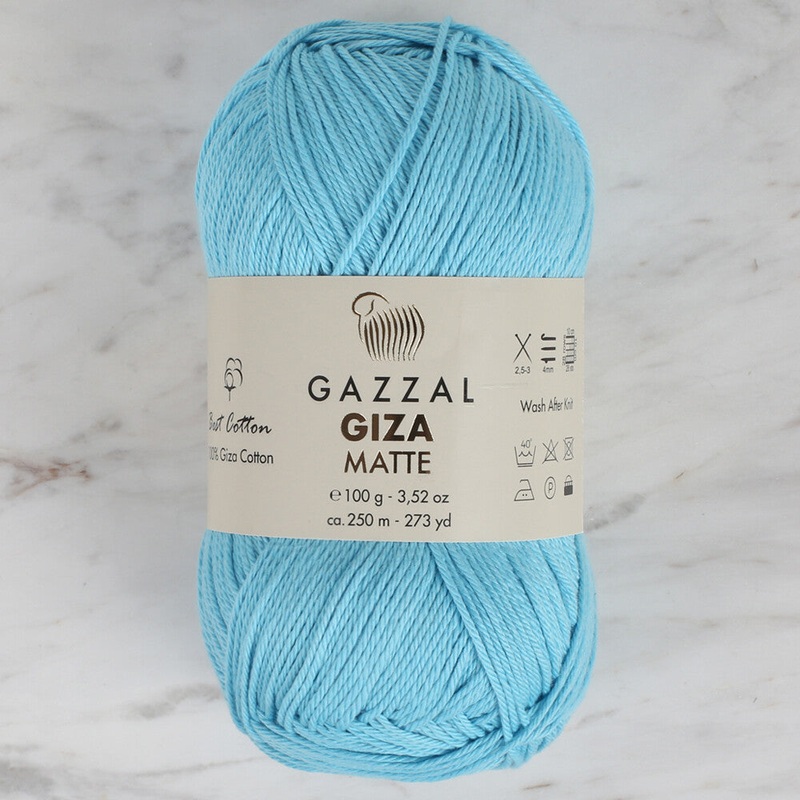 Gazzal Giza Matte Yarn, Cyan – 5580