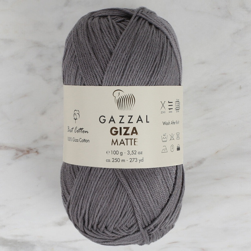 Gazzal Giza Matte Yarn, Dark Grey – 5555