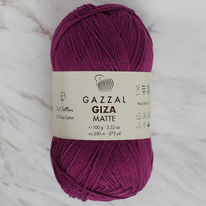 Gazzal Giza Matte Yarn, Dark Purple – 5567