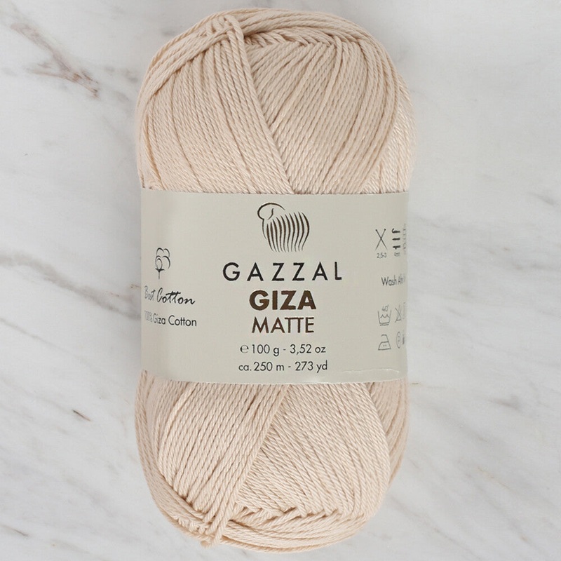 Gazzal Giza Matte Yarn, Ecru – 5589