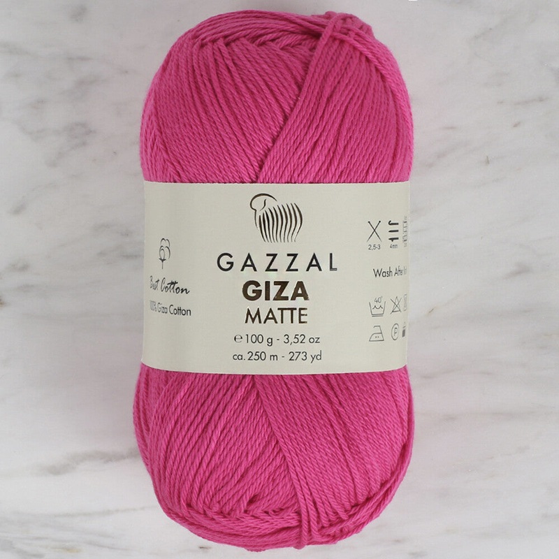 Gazzal Giza Matte Yarn, Fuchsia – 5569