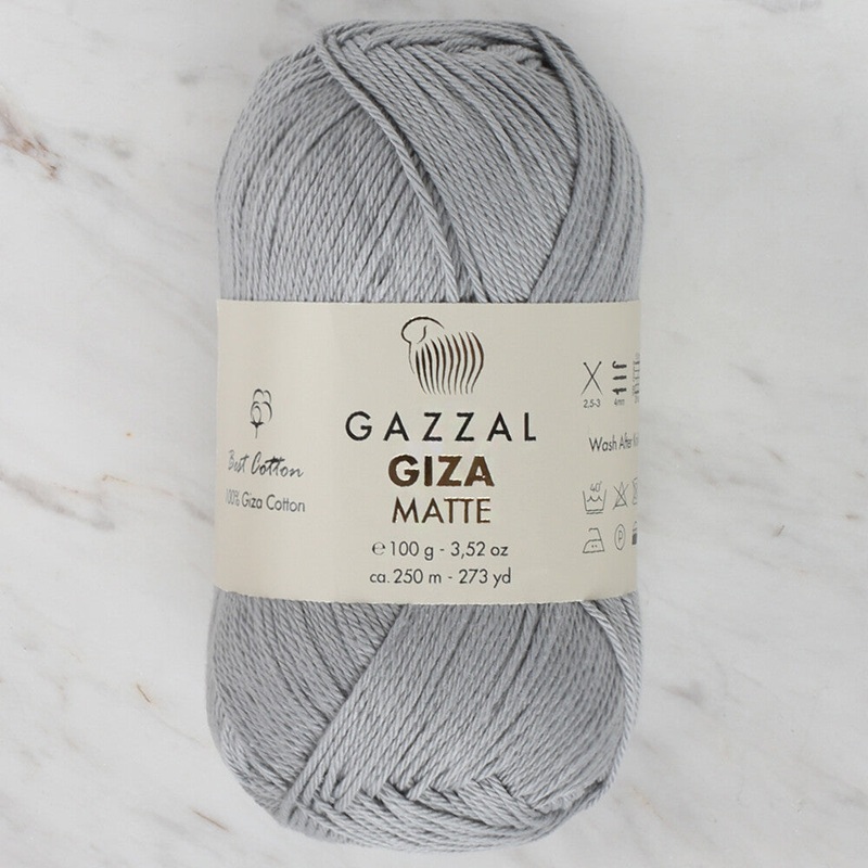 Gazzal Giza Matte Yarn, Grey – 5554