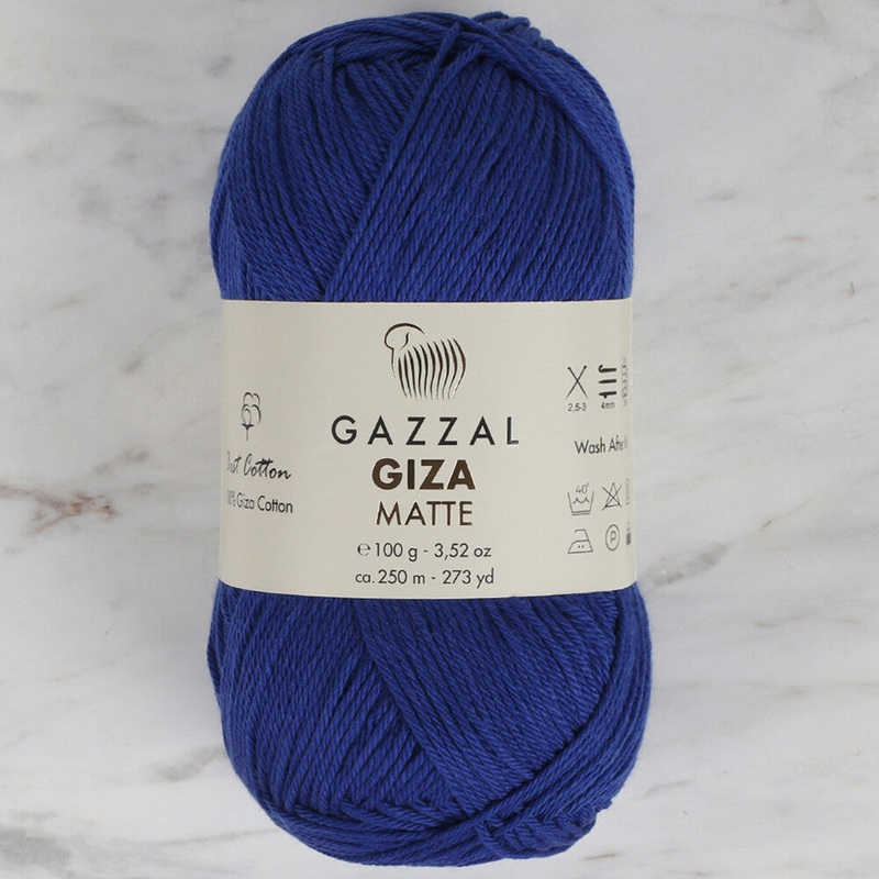 Gazzal Giza Matte Yarn, Indigo Blue – 5578
