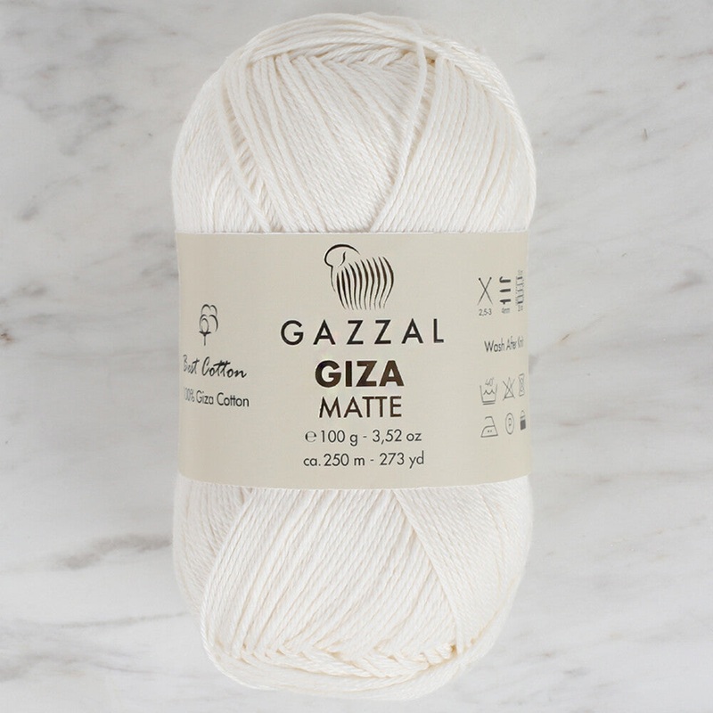 Gazzal Giza Matte Yarn, Light Cream – 5551