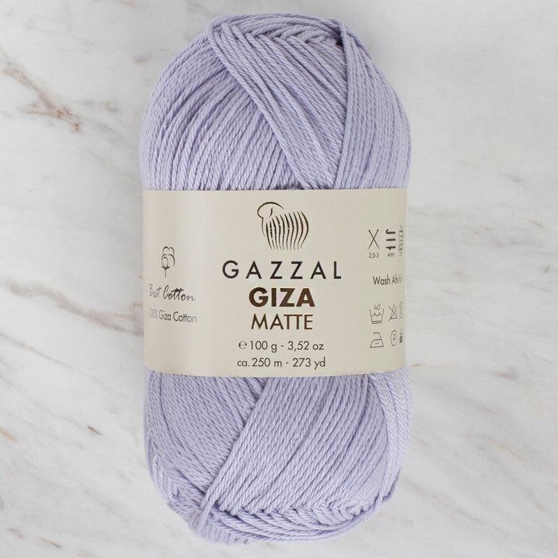 Gazzal Giza Matte Yarn, Light Lilac – 5571