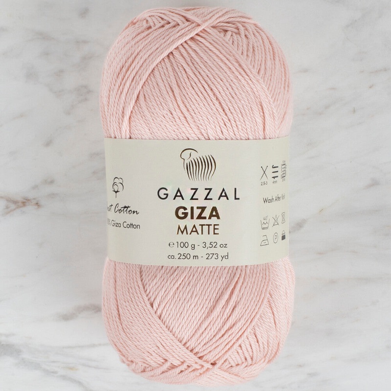 Gazzal Giza Matte Yarn, Light Pink – 5591