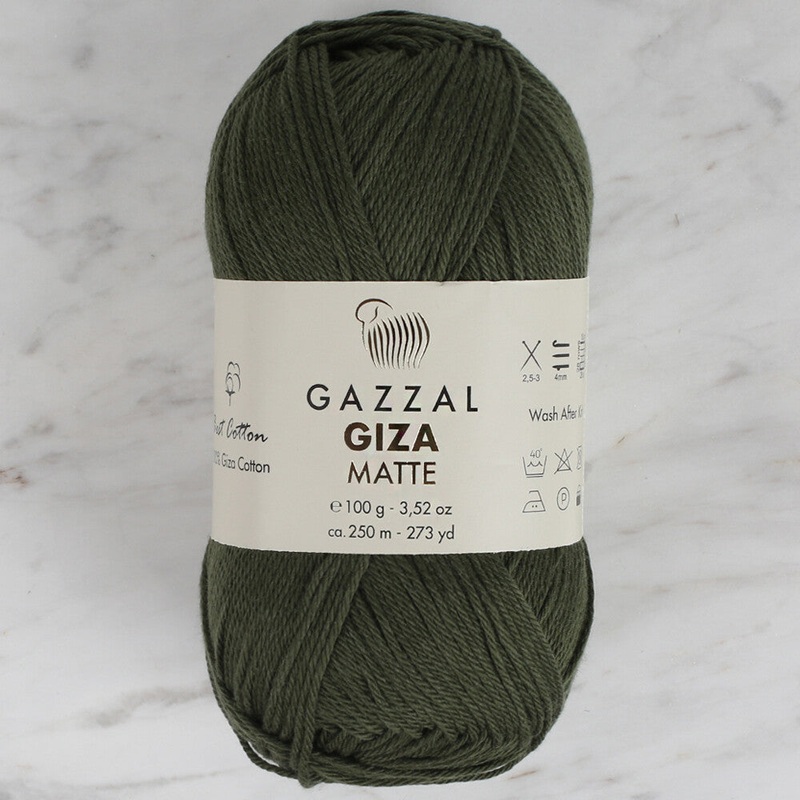 Gazzal Giza Matte Yarn, Navy Green – 5563