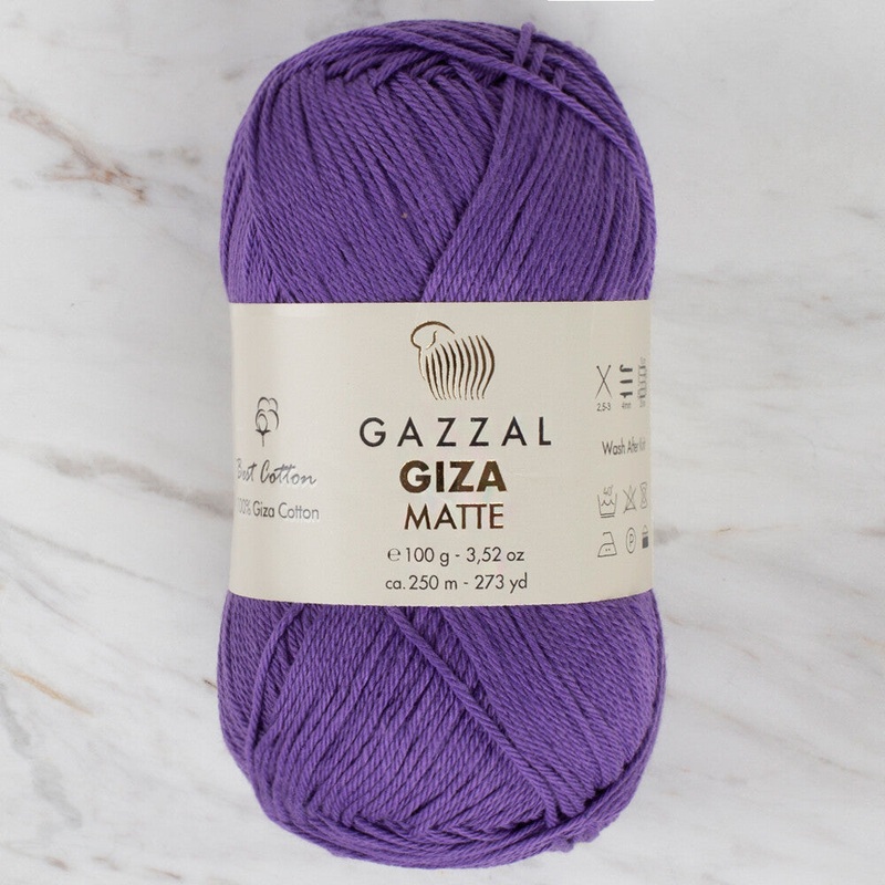 Gazzal Giza Matte Yarn, Purple – 5568