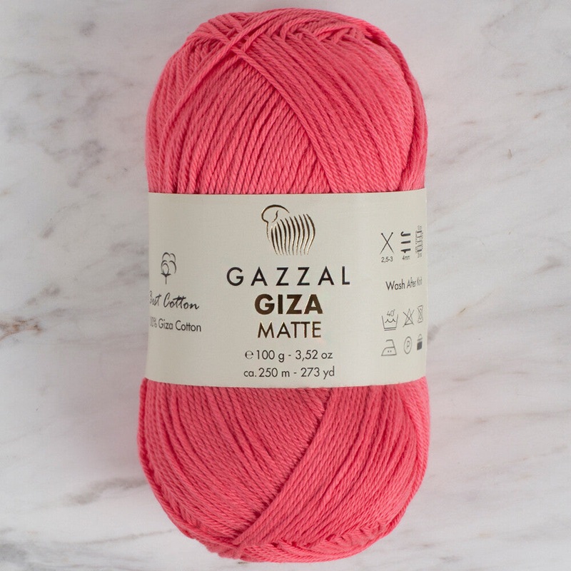 Gazzal Giza Matte Yarn, Vermilion – 5570