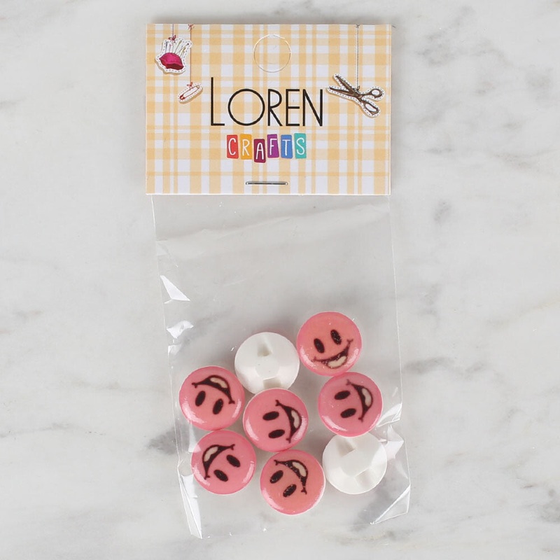 Loren Crafts 8 Pack Round Button – 713