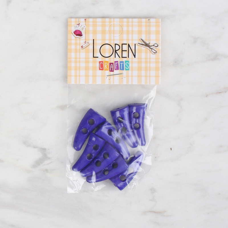 Loren Crafts 8 Pack Shepherd Button, Blue – 126