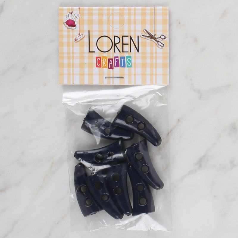 Loren Crafts 8 Pack Shepherd Button, Dark Navy Blue – 127