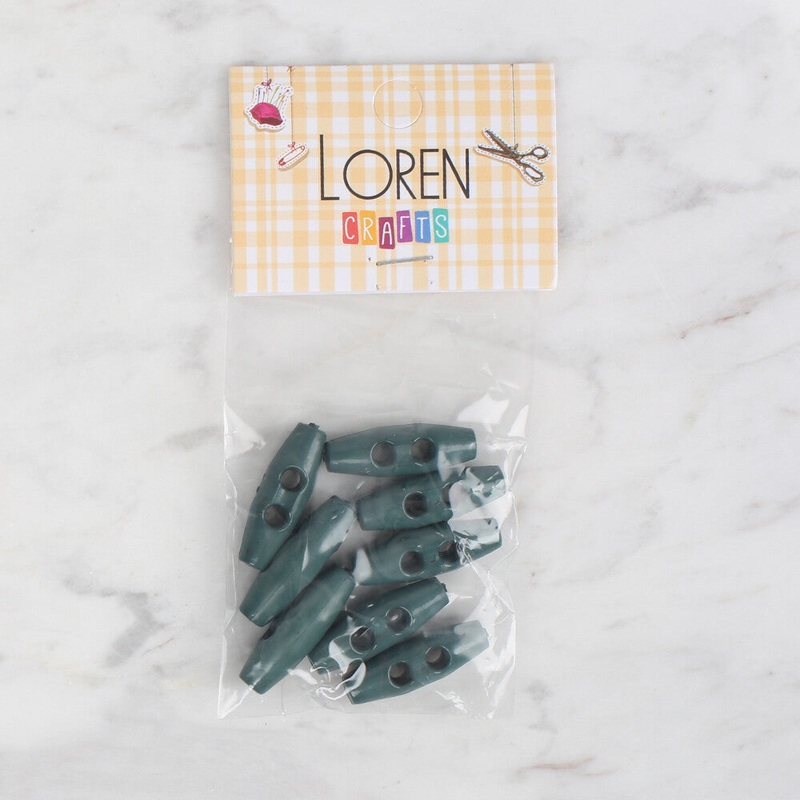 Loren Crafts 8 Pack Shepherd Button, Green – 102