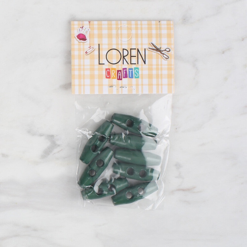 Loren Crafts 8 Pack Shepherd Button, Green – 103