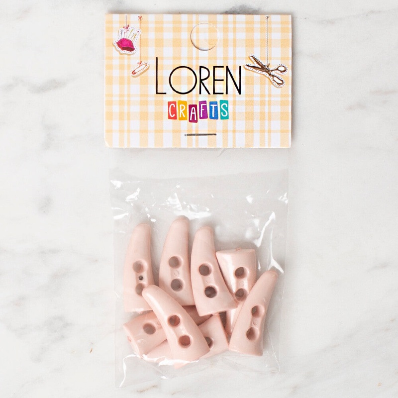 Loren Crafts 8 Pack Shepherd Button, Light Pink – 138