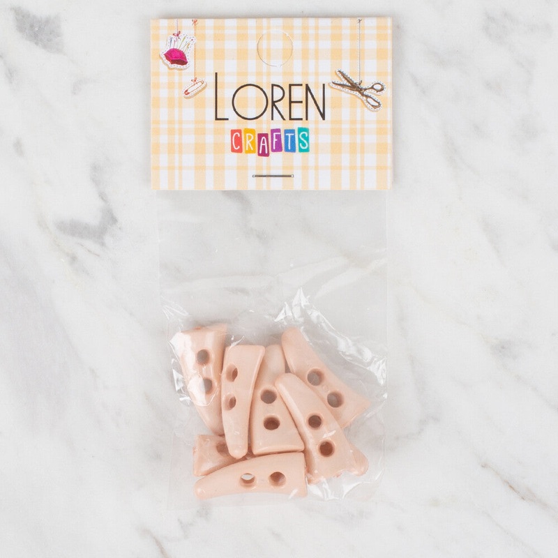 Loren Crafts 8 Pack Shepherd Button, Light Pink – 139