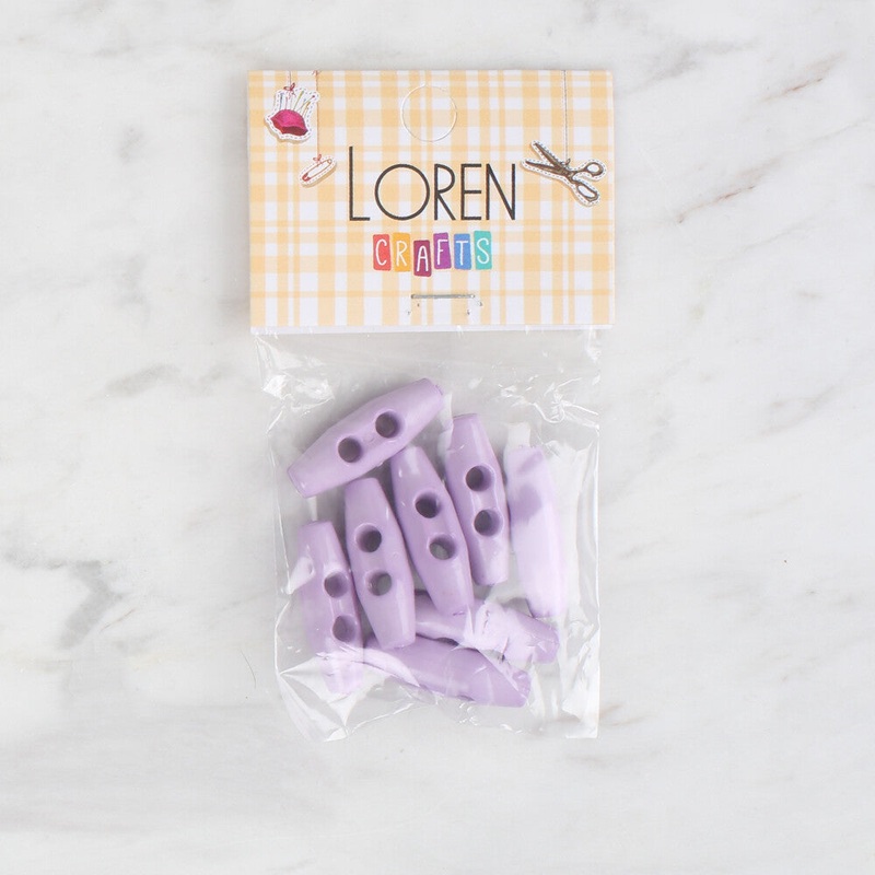 Loren Crafts 8 Pack Shepherd Button, Lilac – 107