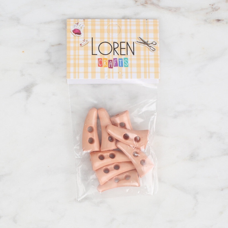 Loren Crafts 8 Pack Shepherd Button, Powder – 136