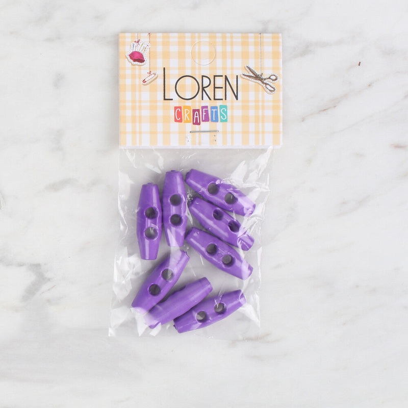 Loren Crafts 8 Pack Shepherd Button, Purple – 108