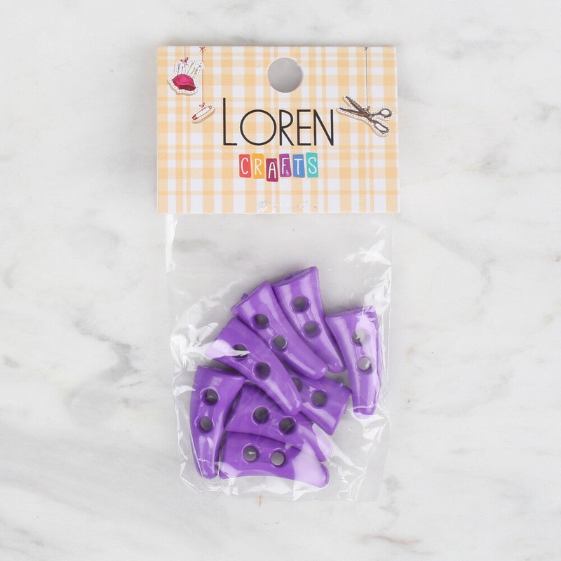Loren Crafts 8 Pack Shepherd Button, Purple  – 130