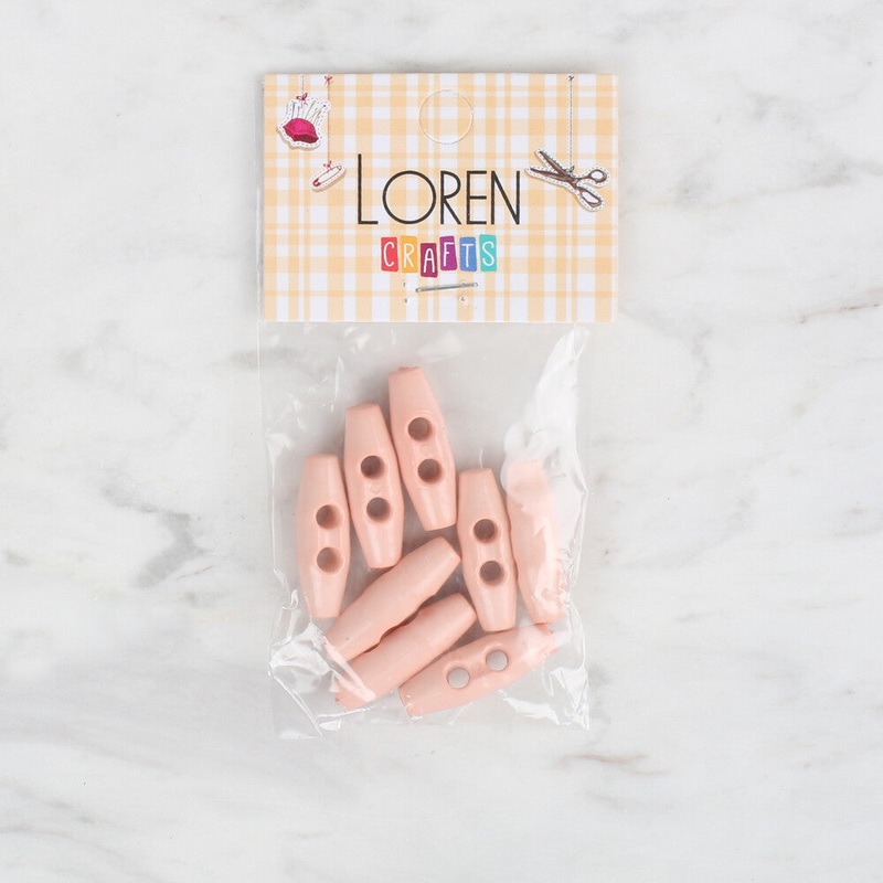 Loren Crafts 8 Pack Shepherd Button, Salmon – 113
