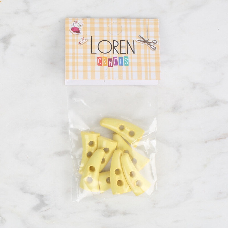 Loren Crafts 8 Pack Shepherd Button, Yellow – 133
