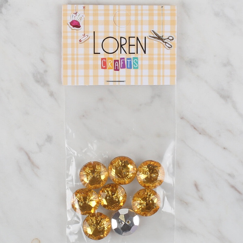 Loren Crafts 8 Pack Shiny Button – 224