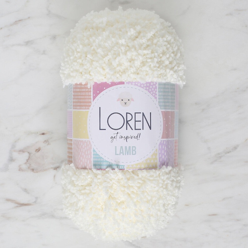 Loren Lamb Baby Yarn, Light Cream – R019