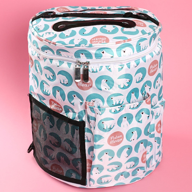 Loren Yarn Storage Knitting Patterned Tote Organizer Bag – Polar Bear- EB018 C2
