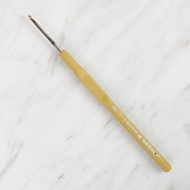 Yabal Golden Tip Elastic Handle No. 1 1.90mm Crochet Hook, Yellow