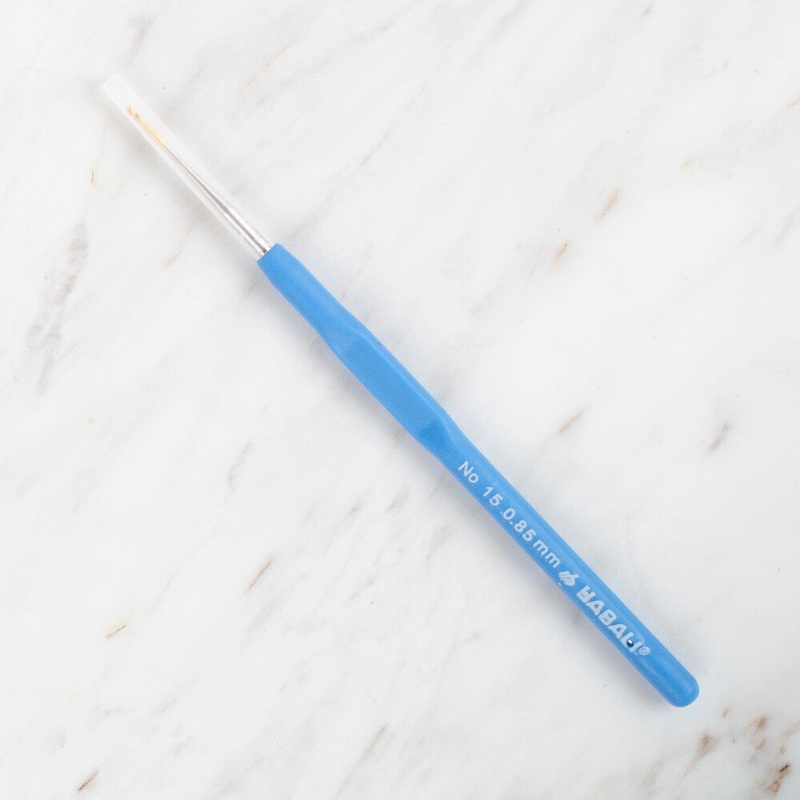 Yabal Golden Tip Elastic Handle No. 15 0.85mm Crochet Hook, Blue