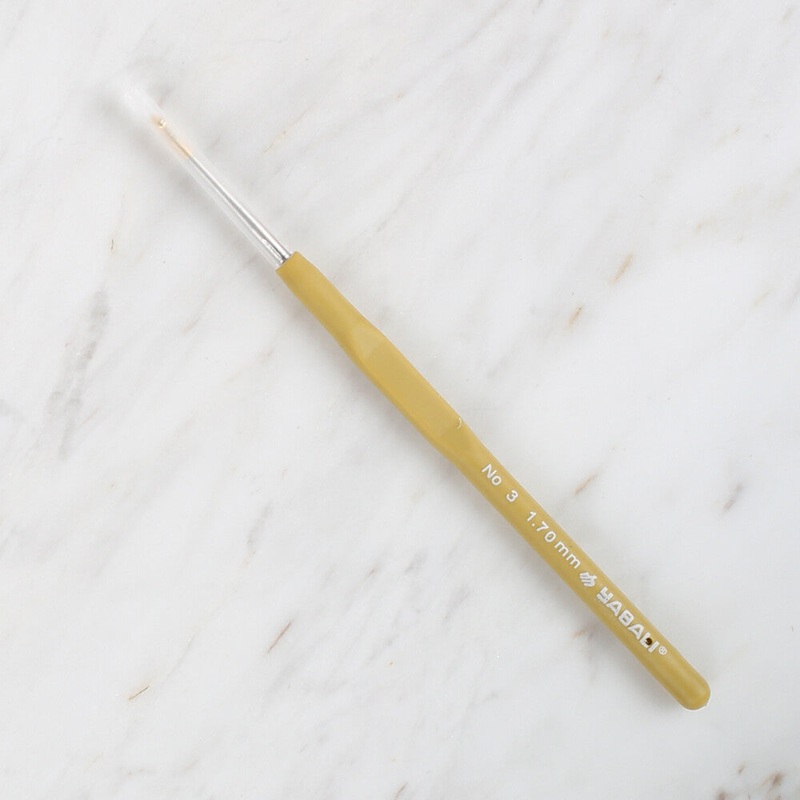 Yabal Golden Tip Elastic Handle No. 3 1.70mm Crochet Hook, Yellow