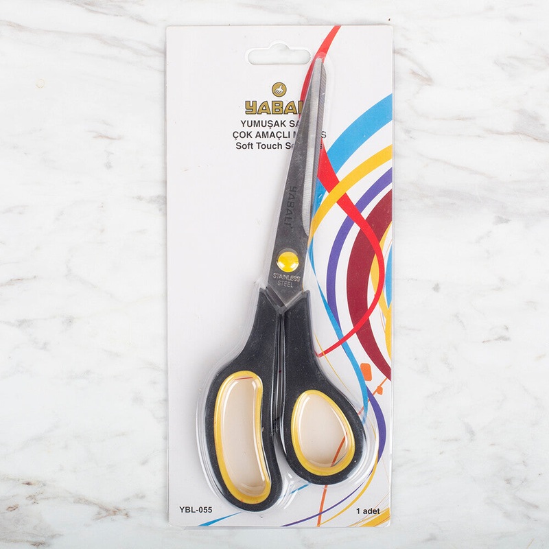 Yabal Soft Handle Multi-Purpose Scissors, Black YBL – 055 / no. 7
