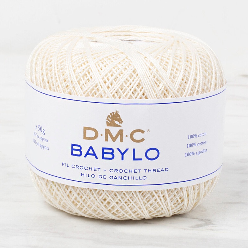 DMC Babylo No:10 50g Mercerized Cotton Crochet Thread, Ecru – 3865
