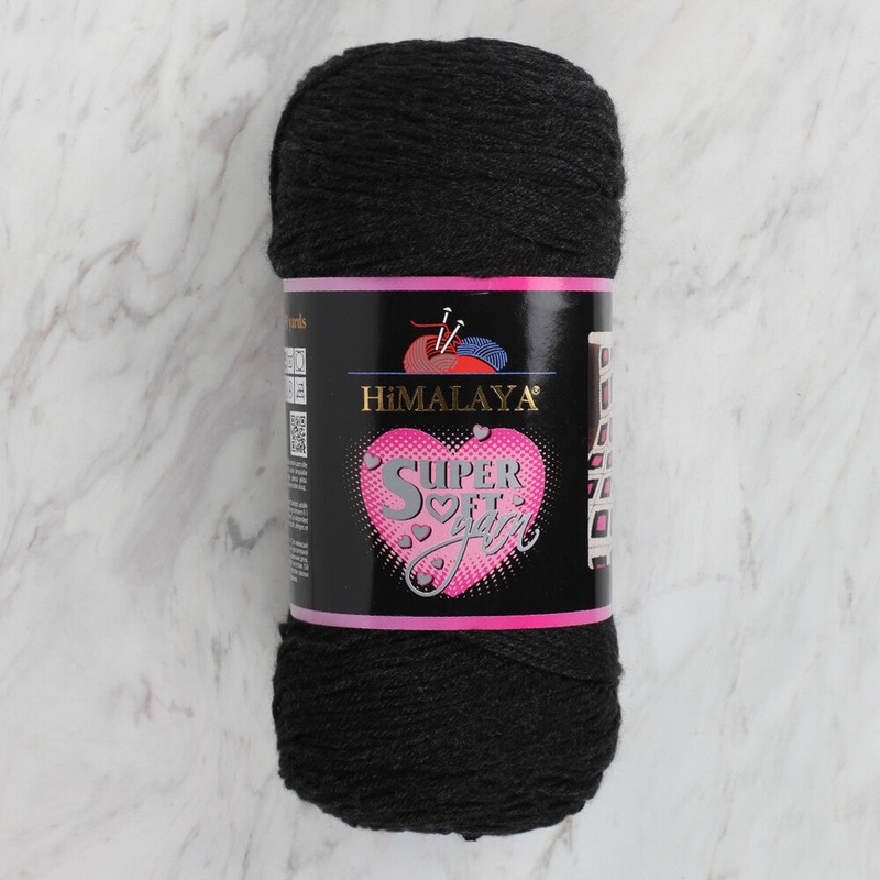 Himalaya Sper Soft 200gr Yarn, Black – 80838