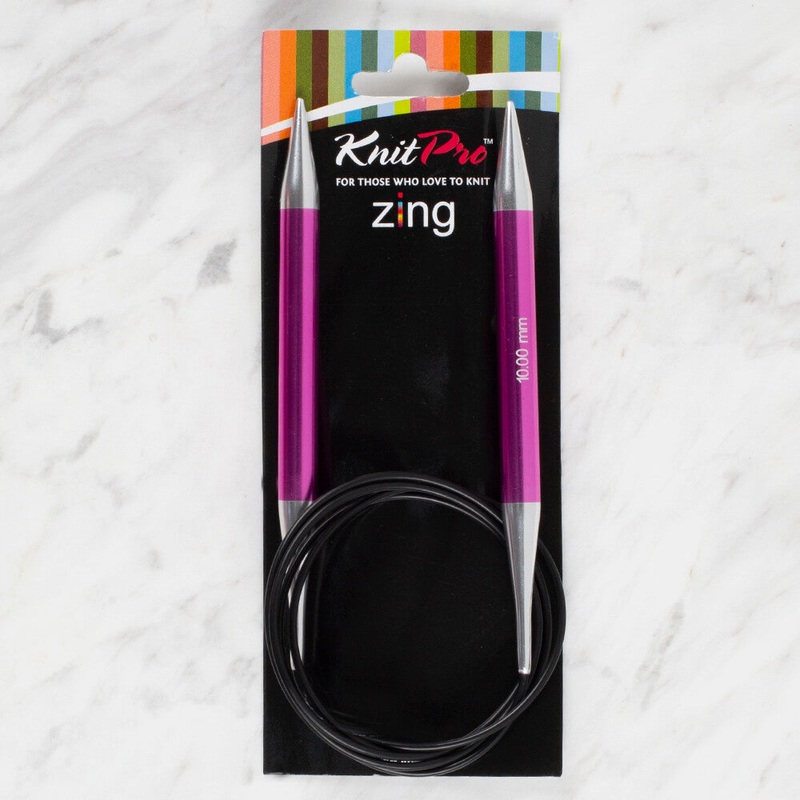 KnitPro Zing 10mm 120 cm Circular Knitting Needle, Ruby – 47198