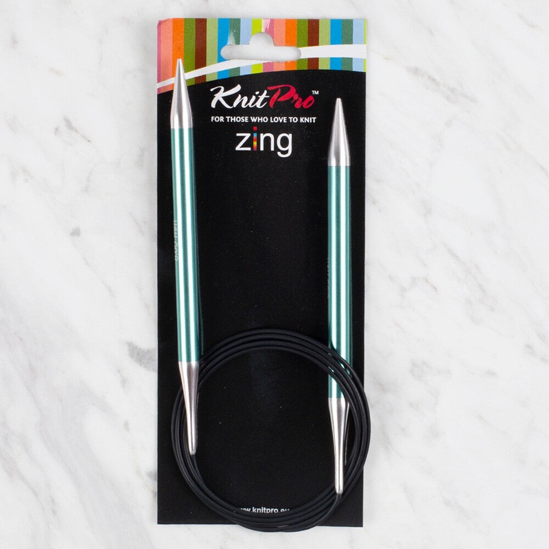 KnitPro Zing 8mm 120 cm Circular Knitting Needle, Emerald – 47196