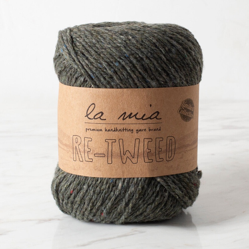 La Mia Re-Tweed Melange Yarn, Green – L131