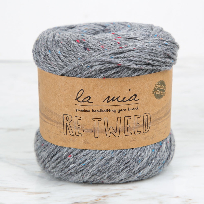 La Mia Re-Tweed Melange Yarn, Grey – L149