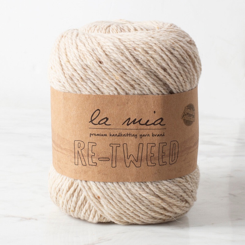 La Mia Re-Tweed Melange Yarn, Light Beige – L098
